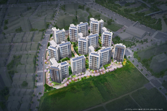 힐스테이트 수원파크포레 조감도. 현대엔지니어링 제공.